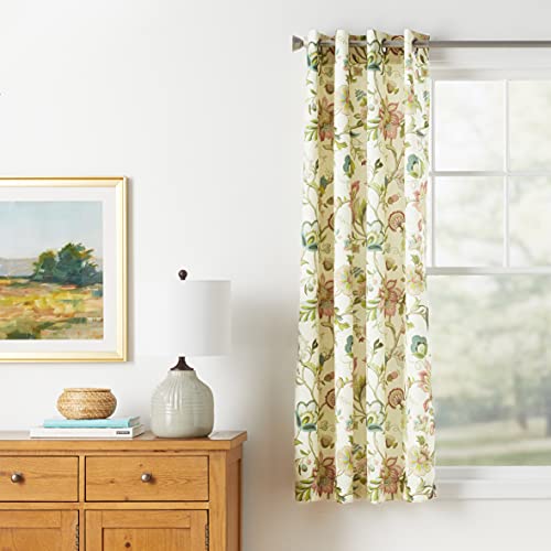 Ellis Curtain Brissac Grommet Panel, 50 X 63, Red #TOP5