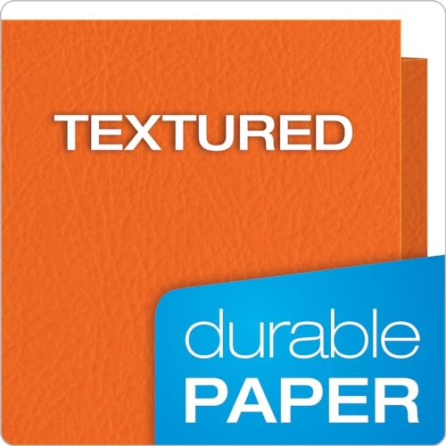Oxford Twin-Pocket Folders, Textured Paper, Letter Size, Orange, Holds 100 Sheets, Box of 25 (57510EE), 25-Count - Image 4