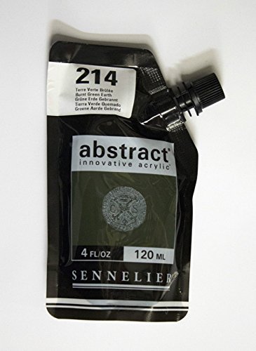 Sennelier Abstract Innovative Acrylic Artist Paint Pouch 120ml (214 Burnt Green Earth)