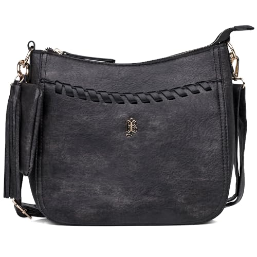 Julia Buxton Whip Stitch Vegan Leather Crossbody Bag