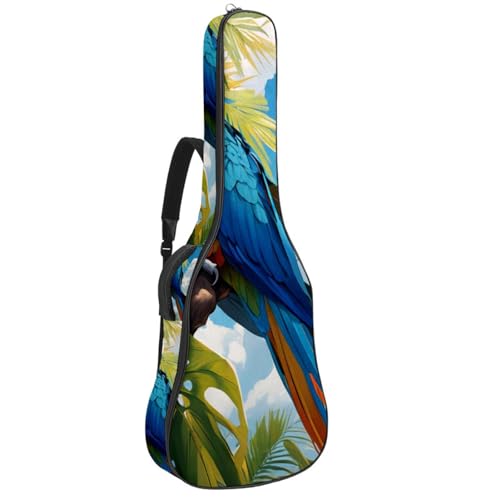 Sac pour guitare acoustique étanche à motif perroquet multicolore pour vos déplacements