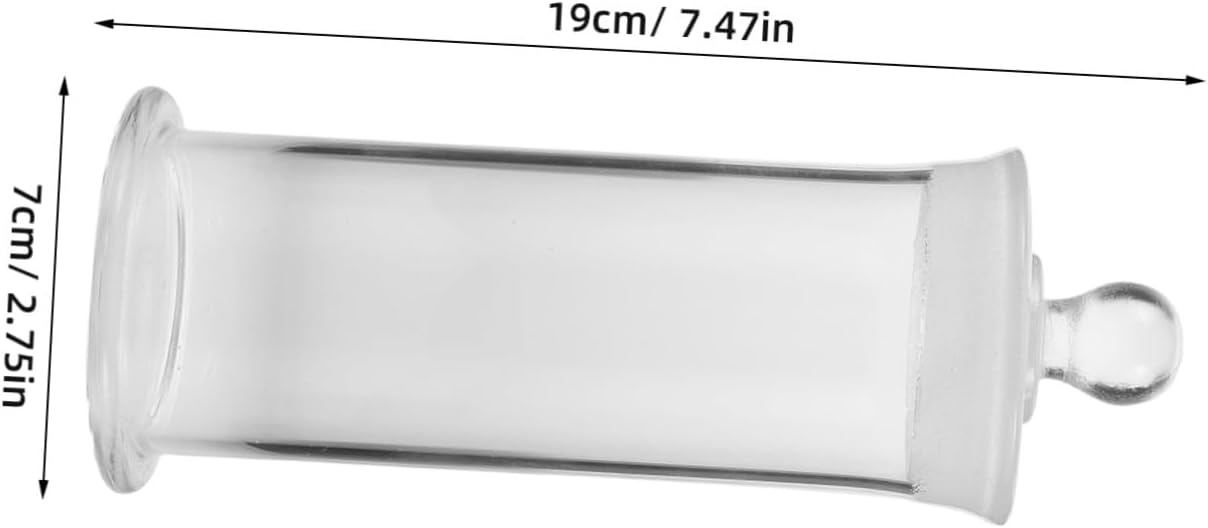 Mikinona Specimen Longterm Airtight for Display Bottle Lid with Glass Preservation, High Transparency Glass Storage Jar Sample Collection and Laboratory Room Decor