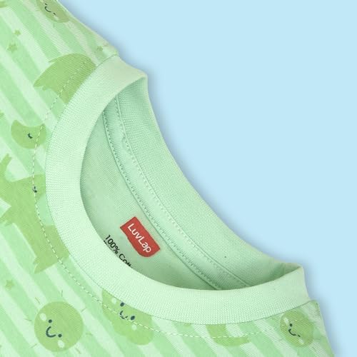 Image of LuvLap Baby Boys & Girls 100% Cotton Night Suit, Pack of 2