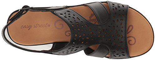 Easy Street Women's Bolt Flat Sandal, Black, 8.5 M Us #TOP4