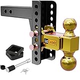 LOCAME Adjustable Trailer Hitch, Fits 2-Inch Receiver, 6-Inch Drop/Rise Drop Hitch ,21,000 LBS...