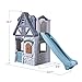 Step2 Enchanting Adventures 2-Story Kids Playhouse, Outdoor Playhouse with Kitchenette & Slide, Rock Climbing Wall, Made of Durable Plastice, For Toddlers 4-8 Years Old