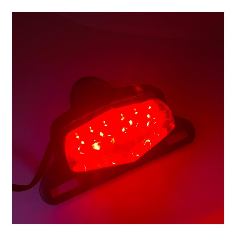 Targa Portatarga Con Luce Stop Universale Per Moto – In Alluminio E Lente PC, Per Triumph, Bonneville, BSA, Norton, Scrambler