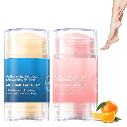 Crema Reparadora para Talones Agrietados,2Pcs Crema Hidratante para Suavizar Pies Secos y Agrietados, Manos, Codos