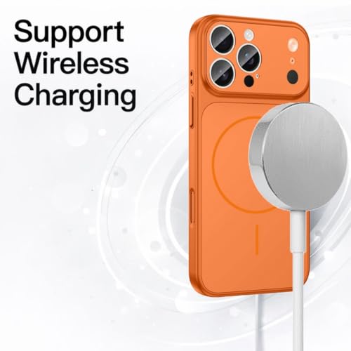 Image of SHINESTAR Converter Case for iPhone 13 Pro Max | Premium Protective Mag-Safe Cover | iPhone 17 Pro / 17 Pro Max Series Style Design | in-Built Camera Guard | Wireless Charging Compatible - Orange