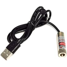 USB Adapter 638nm Orange Red Laser Diode Module Focusable Dot Line Cross Beam 12 * 35mm Lighting 638M-100 line