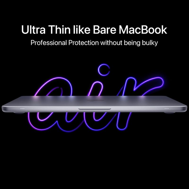 Image of Soonjet for MacBook Air 13 Inch Case M5-M2 2026-2022, Hard Shell Cover