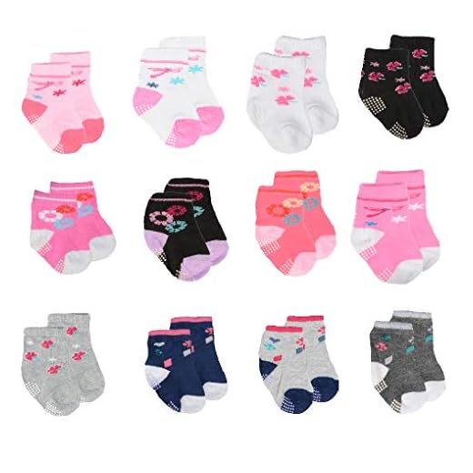 Meias Bebês Kit 12 Pares Feminino Recém Nascido Cor:Colorido;Tamanho:0-6 Meses