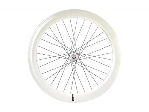 Santafixie 700C 60 mm Rear Wheel – Single Speed – Flip-Flop Hub Fixed/Free – Aluminium – High Profile (White)