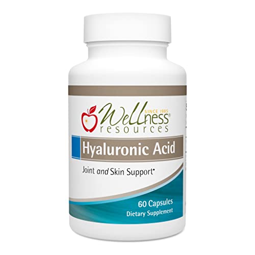 Wellness Resources Hyaluronic Acid from Rooster Comb 100% Natural Source Low Molecular Weight (60 Capsules)