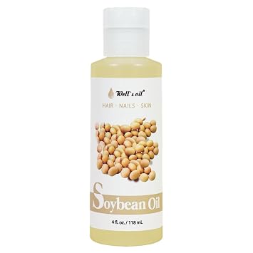 Wells 100% Pure Soybean Oil - Natural Carrier for Hair Growth, Eyelashes, Brows, Skin & Nails Moisturization | Cold Pressed, 4 fl oz
