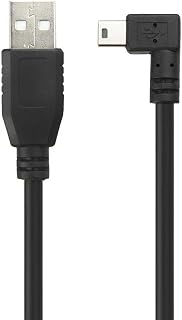 Garmin Nuvi Sat Nav Charger Cable USB to Right Angle Mini USB Charger Wire Lead for TomTom/Zumo Satellite Navigation In Car - 3m