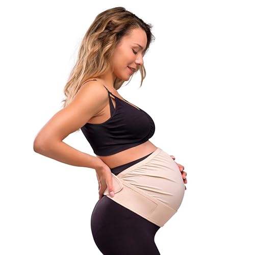 Carriwell Verstellbarer Schwangerschafts-Stützgürtel Deluxe | Elastischer, Atmungsaktiver Bauchgürtel | Linderung von Rückenschmerzen | Maximum Unterstützung, Komfortabel, Wächst mit Ihrem Bauch, L/XL
