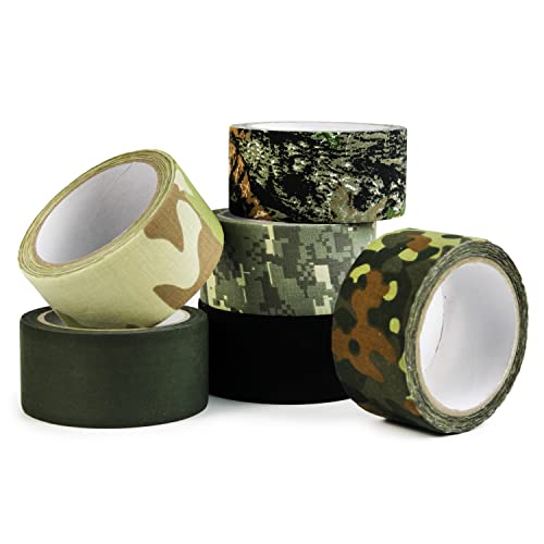 Image of 1 Roll Camo Tape No Residue, Camouflage Duct Stealth Tape, Waterproof Camo Cloth Tape 1.97 inch x32.8ft for Outdoor Hunting Camping