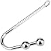AKStore New Arrival Steel Stainless Anal Hook Fetish Bondage Hook Sex Toys Steel Anal Plug Rope Hook Bondage with Solid Anal Ball Sex Games Unisex Fetish Toy For Lovers(2 Balls)