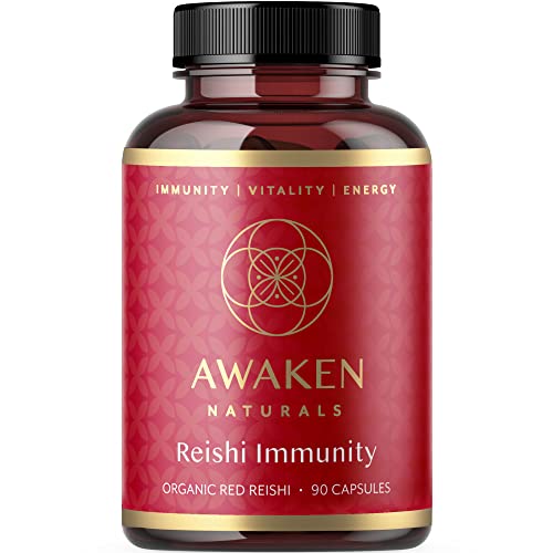 Organic Reishi Mushrooms (4.4 Stars on Amazon.ca – 57 Ratings) – Red Reishi Mushrooms (90 Capsules) – Customers Say It Helps Boost Mood, Enhances Energy & Promotes Better Sleep.