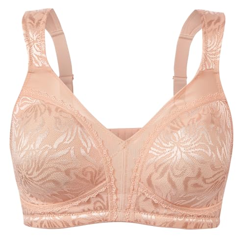 Image of Wingslove Women's Full Coverage Non Padded Comfort Minimizer Wire-Free Bra Plus Size