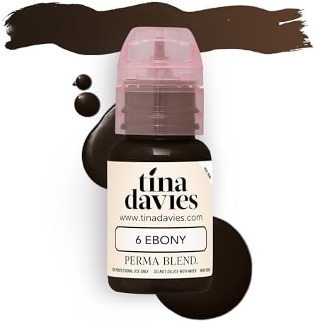 Tina Davies X Perma Blend Brow Pigment - Ebony, 1/2oz, Permanent Makeup