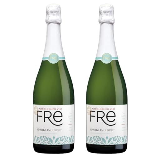 Sutter Home Fre Sparkling Brut from California Vineyards - Bubbles of Green Apple and Ripe Pear Aromas with a Dry Refreshing Finish (2 Pack)