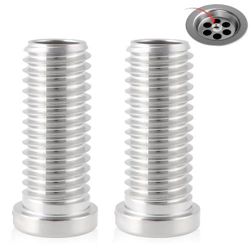 FAYAHAR 2 Piezas Tornillo Hueco para Válvula de Desagüe, Acero Inoxidable Tornillo Hueco para Fregadero, Tornillos Colador Cesta Fregadero de Cocina, para Válvula de Desagüe (35 MM)