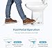 YITAHOME RV Toilet with Pedal Flush and Flange, Gravity Flush Toilet High Profile Include Flange, for Car Motorhome Caravan Travel, White