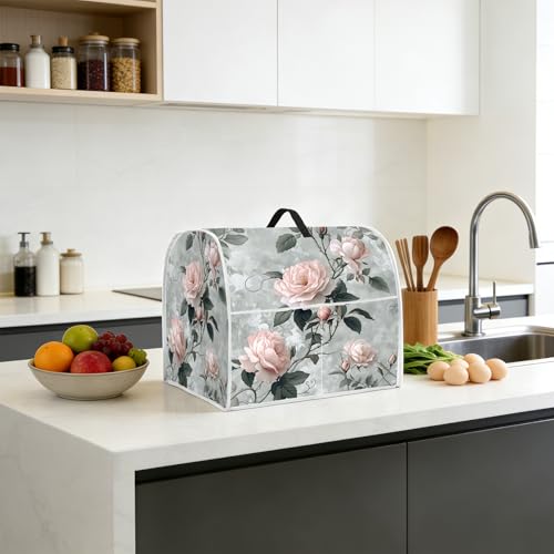 Image of Kitchen Dust Cover Compatible with 4.5 5 6 8 quart Stand Mixer | Kitchen Appliance Protective Covers with Top Handle and Pocket