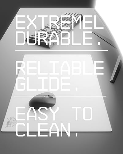 Image of SkyPAD Glass 3.0 XL Gaming Mouse Pad with Cloud Logo | Professional Large Mouse Mat | 400 x 500 mm | White | Special Glass Surface with Improved Precision and Speed