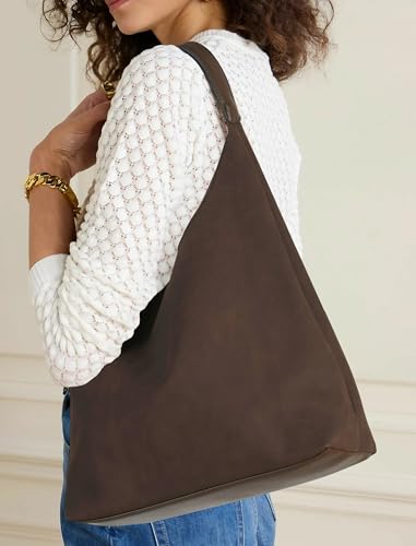 Image of Leather Bag for Women Hobo Bag Handle Handbag Soft Shoulder Purse Large Handbag for Everyday Travel Durable Purse