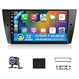 Leadfan Android Car Stereo for BMW 3 Series 328i 335i 325i (E90/E92/E93) 2005-2011 with Wireless CarPlay Android Auto 9'' Touch Screen in-Dash GPS Navigation Bluetooth WiFi Unit+Backup Camera+CanBus