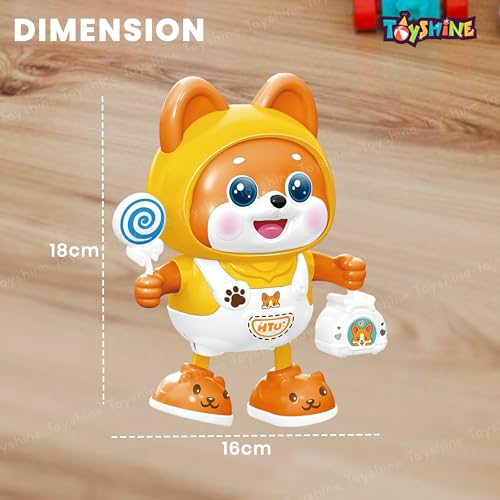 Image of Toyshine Battery Operated Robot Dog Toy with Dancing | Automatic Walking | Music & Lights Creative Children Electric Pet Fun Play Interactive Action Toy for Kids Boys & Girls 3+, Multicolor