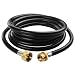 SHINESTAR 12ft Propane Hose Extension, Lp Gas Extension Hose for Distribution Tree, T and Y Connector, 1 in X 20 Female Throwaway Thread by 1inch X 20 Male Throwaway Thread