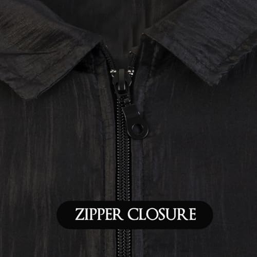 Betty Dain Nylon Barber Jacket, Short-Sleeves, Water Resistant, Machine Washable Lightweight Crinkle Antron Nylon3