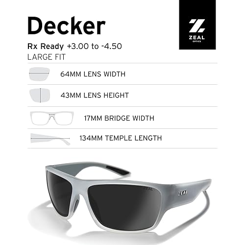 Zeal Optics - Decker - Sunglasses for Men and Women - Plant-Based Ellume Polarized Sunglasses with Proflex Rubber4