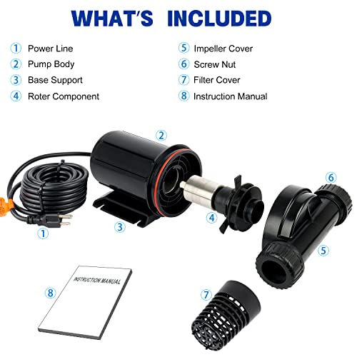 Image of OYO WATER 2600GPH Pond Pumps Submersible Outdoor Inline Pump Pond | High Head Water Pump for Garden Waterfall Fountain Water Circulation Pump for Koi Fish Pond