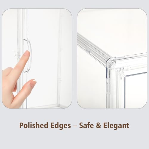 Schaukasten - Acryl Vitrine 39x29x25cm, Hochtransparentes Acryl, Magnetisch & Abnehmbar, Staubdichtes Design für Sammlerstücke für Labubu Großer Plüschpuppe, Modellautos, Segelboote