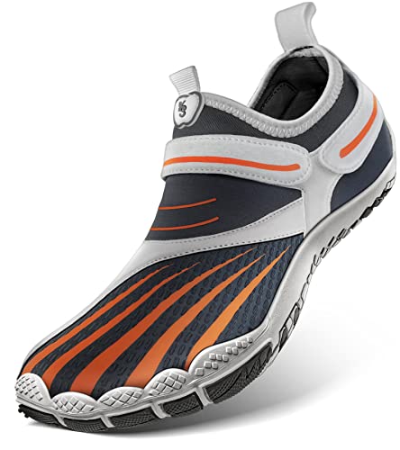 KEMISANT Mens Water Shoes, Unisex Barefoot Aqua Shoes for Men Women Beach Swimming Water Sport Shoes