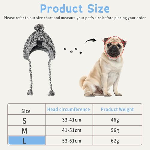 ACTOYS Hundemütze - Wintermütze für Kleine, Mittlere und Große Hunde (S), Französischer Bulldogge