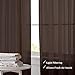 OWENIE Sheer Chocolate Curtains, Sheer Curtains 84 inch Length 2 Panels Set, Rod Pocket Voile Fimly Sheer Drapes for Living Room/Bedroom, 2pcs, Each 42