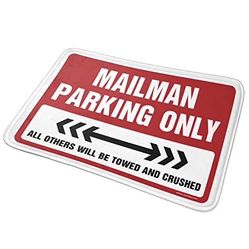 Tapis de porte drôle Mailman Parking paillasson extérieur 50x80 cm - 3