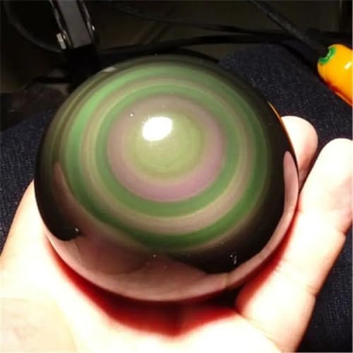 Esfera de obsidiana negra arcoíris de 48-50mm para regalo único 4