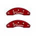 MGP Caliper Covers Caliper Covers 35021Scadrd: Red, Cadillac (Cursive), 4 Pack