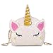 LOVONLIVE Licorno Sac à bandoulière pailleté mignon licorne Crossbody sac à bandoulière portefeuille sac fermeture éclair pour filles Adolescentes 15 x 13 x 5 cm