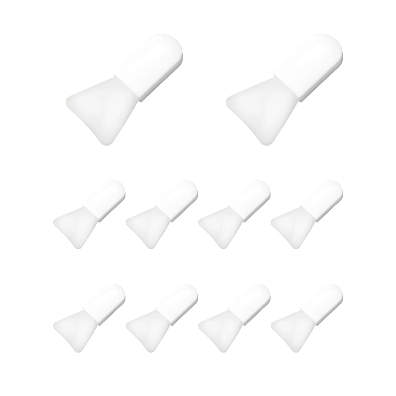 Haisiboya 10 Pcs Silicone Face Mask Brushes Hairless Facial Applicator Brushes Mini Mud Mask Brushes for Facial Mask，Mask Beauty Tool Soft Silicone Body Butter Applicator Tools