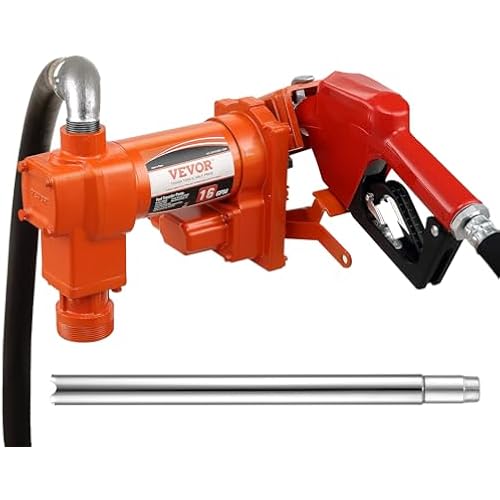 VEVOR Fuel Transfer Pump 12V DC 16 GPM 1/4 HP Gasoline Extractor Pump Kit