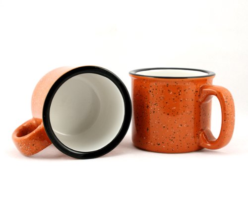 Marble Creek Ceramic Campfire Mug, 15Oz - Set Of 4 (Burnt Orange) #TOP1
