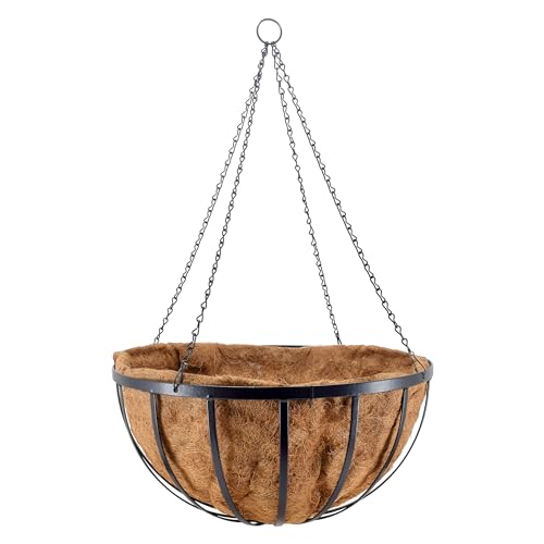 Arcadia Garden Products Round Hanging Planter Basket with Coco Liner 24 Inch